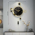 Black with golden wall clock