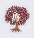 Maroon Tree metal Wall Art with LED
