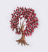 Maroon Tree metal Wall Art with LED