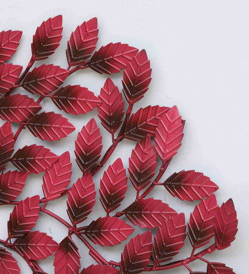 Maroon Tree metal Wall Art with LED