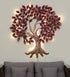 Maroon Tree metal Wall Art with LED