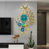 Designer Peacock Wall Clock with blue dial