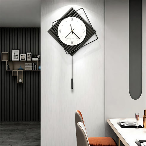 Geometry timepiece metal wall clock