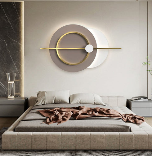 Modern circle Wall Art with Led