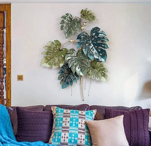 Tropical leaf Metal Wall Art