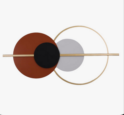 Eclipse Round Metal Wall Art with LED