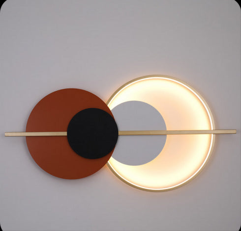 Eclipse Round Metal Wall Art with LED