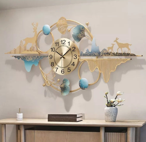 Deer in circular ring Wall Clock- Style 2
