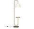 Golden Floor lamp with modern shelf