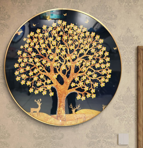 Nature Crystal painting in 32 inches dia.