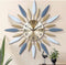 Blue leaf Wall Clock