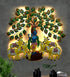 Krishna with 7 cows under tree wall art with led
