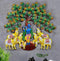 Krishna with 7 cows under tree wall art with led