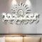 White Seven running horse wall art with led