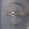 Golden And Black Dual Ring Wall Clock