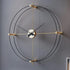 Golden And Black Dual Ring Wall Clock
