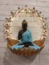 Flower wall art with buddha with led