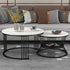 Black and white Round Nesting Table- Set of 2