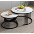 Black and white Round Nesting Table- Set of 2