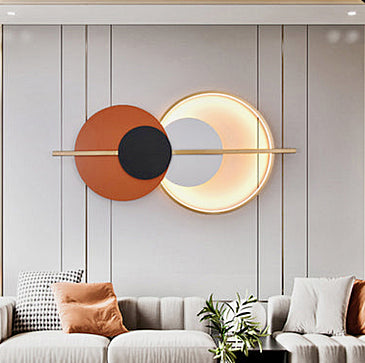 Eclipse Round Metal Wall Art with LED