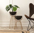 Set of 2- Floor Planter- Black and Gold