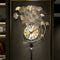 Golden ginkgo leaf wall clock