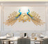 Double Peacock Wall Clock