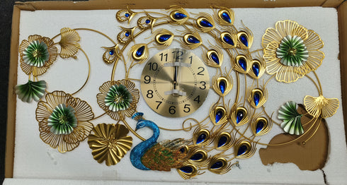 Beautiful Peacock Wall Clock