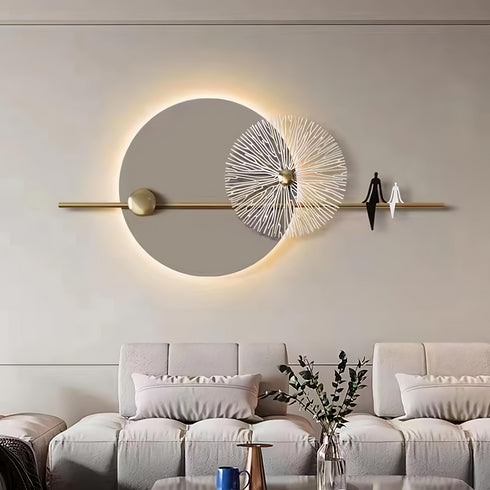 Couple with stunning sunburst Metal Wall Art- LED