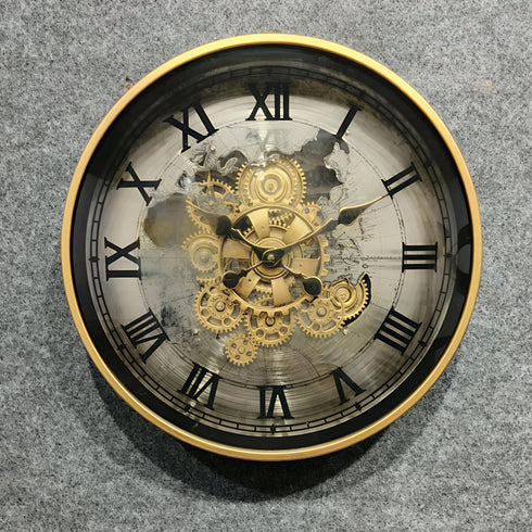 Timeless Gear Wall Clock With Moving Gear Mechanism