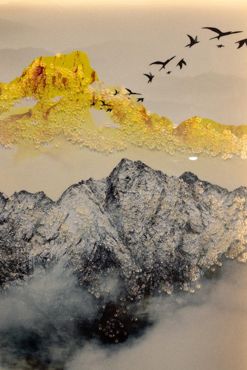 Mountain Crystal Painting with LED