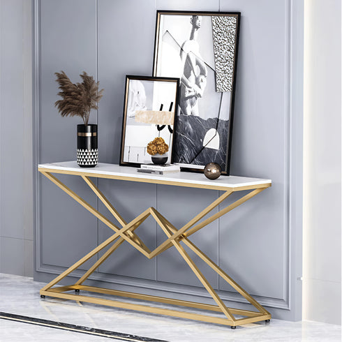 Geometry Golden Cansole Table