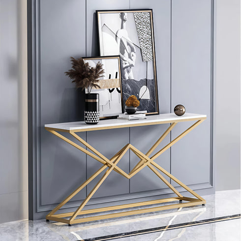 Geometry Golden Cansole Table
