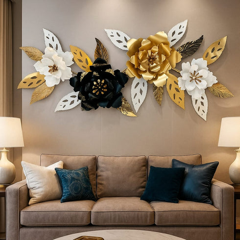 Floral Fusion metal wall art