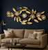 Golden leafs metal wall art