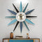 Shades of Blue sunburst Wall Clock