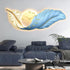 Feather with crystal Wall clock with LED