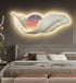 Feather with crystal Wall clock with LED