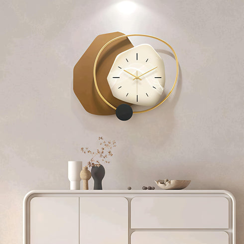 Golden hour metal wall clock imported