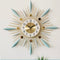 Sea Green with Golden sunburst Wall Clock- style
