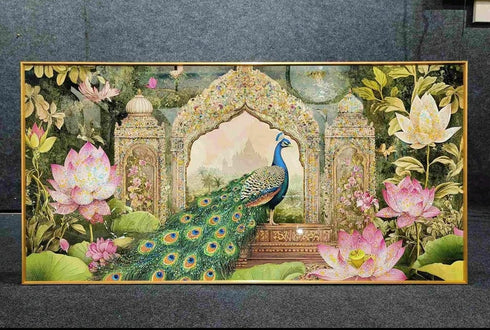 Stunning Peacock Crystal Painting