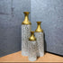 Gold Accent Metal Pot - set of 3 (style 2)