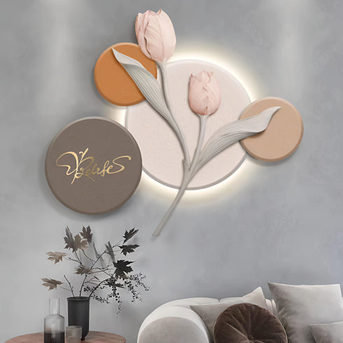 Pastel Bloom Wall Decor with LED