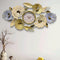 Golden Bloom wall clock with white dial