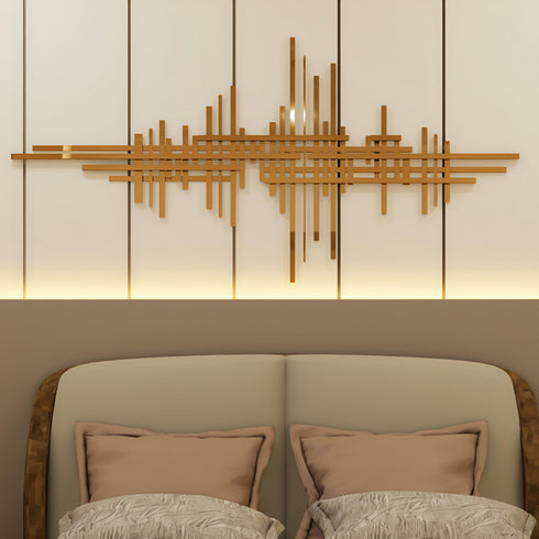 Geometry lines metal wall art