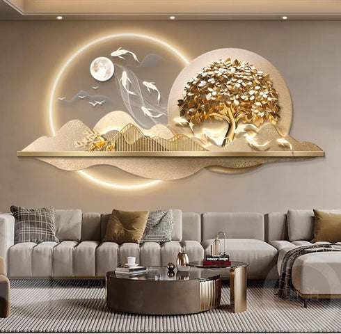 Nature's Glow crystal wall art with LED