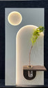 Modern Sandstone Painting with glass Vase -LED