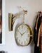 Dual Dial Station Clock with deer