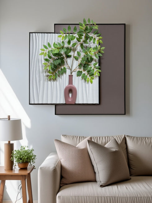 3D serenity vase Handmade Premium Wall Painting