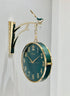 Dual Dial Station Clock with deer